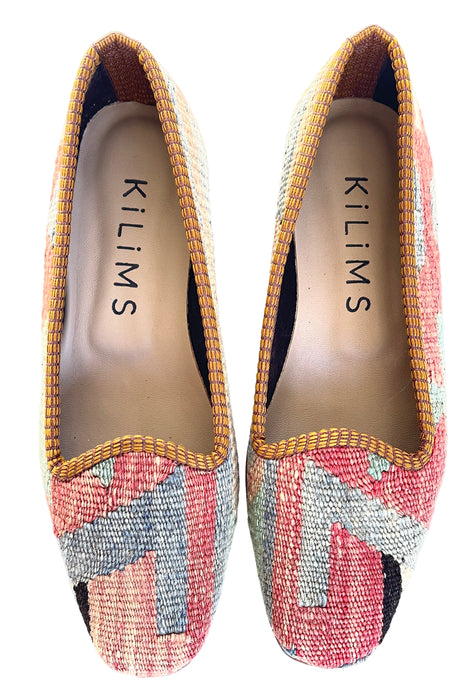 pastel woven flats