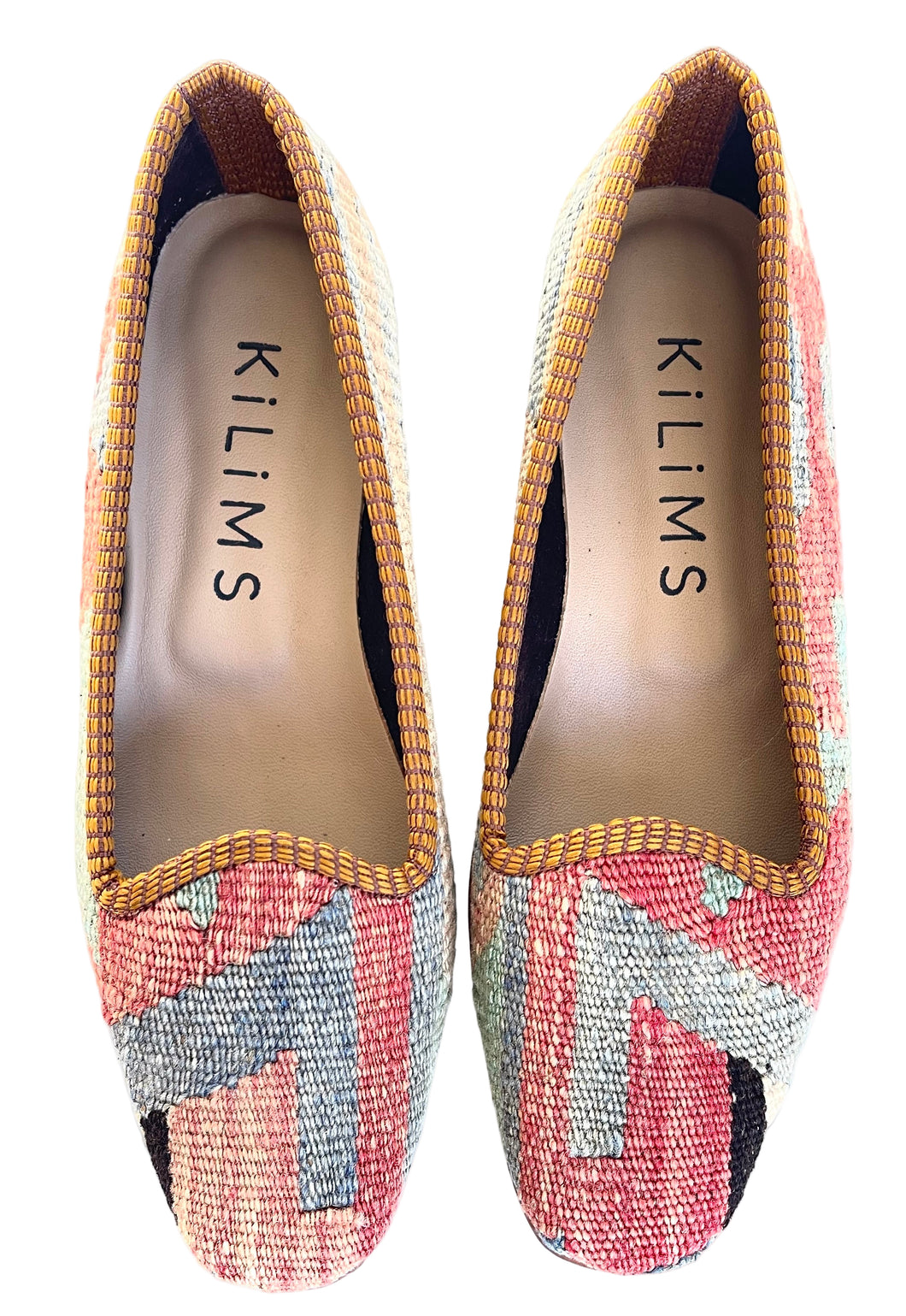 pastel woven flats