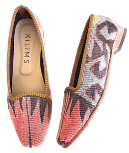 Pair of patterned handmade shoes