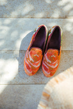 Load image into Gallery viewer, Women&#39;s Orange Chenille Slippers