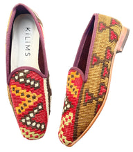 Load image into Gallery viewer, print kilim slippers for woman autumn colors